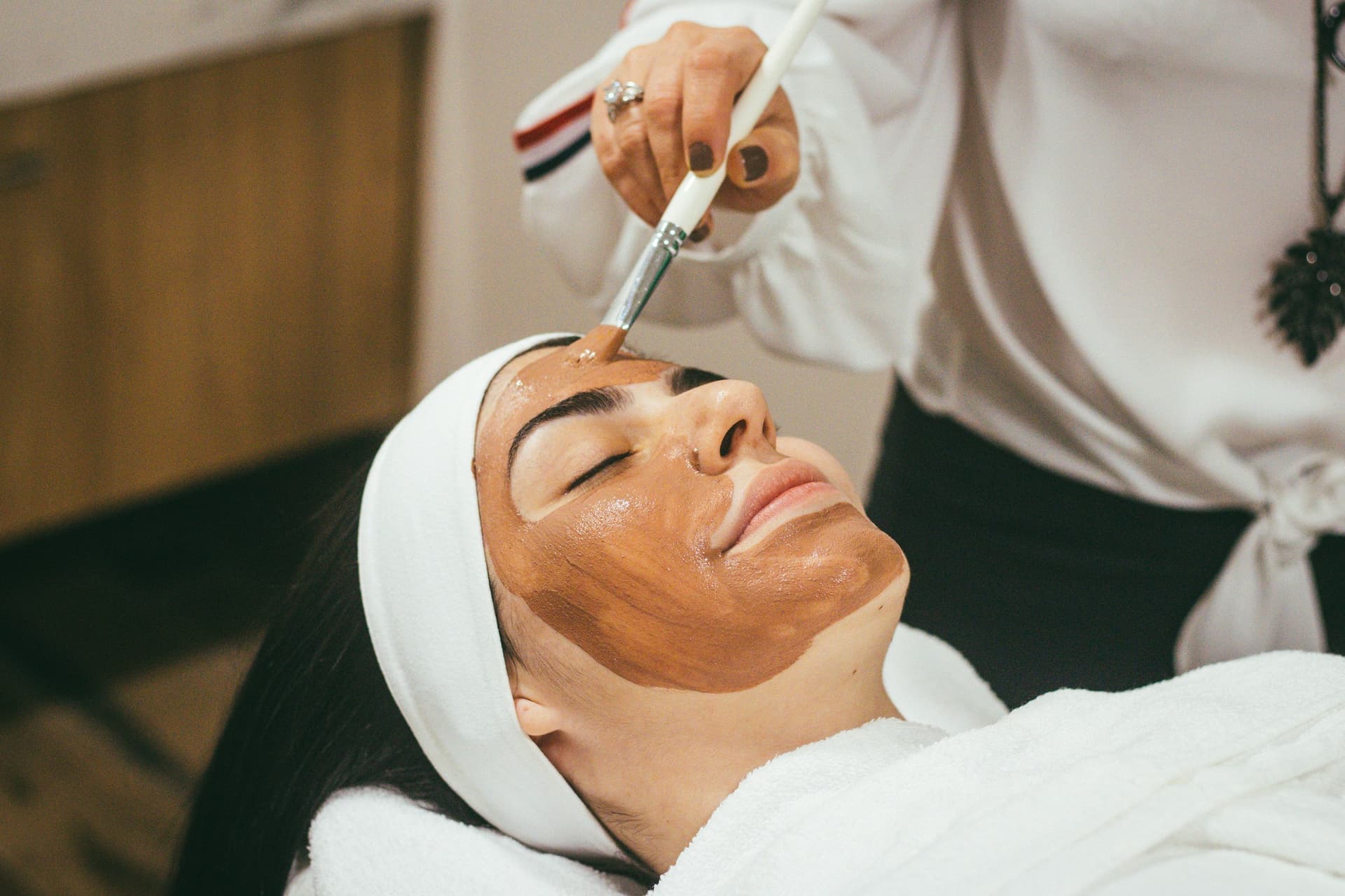 Editorial facial treatment at a luxury wellness suite